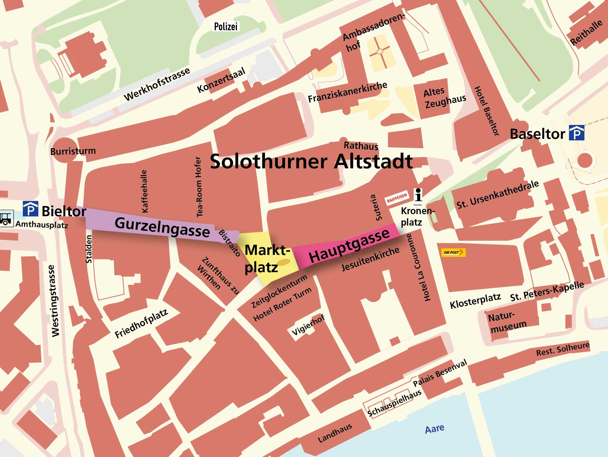 Stadtplan Altstadt Solothurn